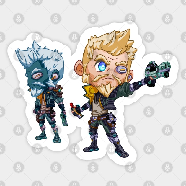 Borderlands 3 - Zane Sticker by eusrock